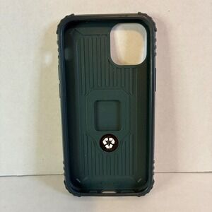 Heavy Duty Rugged Phone Case Ring Holder iPhone 12 or 13 Mini 5.4 in Dark Green